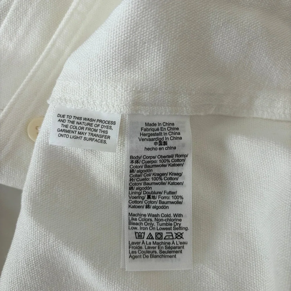 NWT!! J. CREW Barn Jacket Canvas Ivory Corduroy Collar Pockets Outdoors‎ X-Large